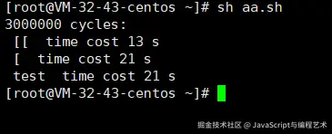 [ 和 test 速度一样, [[ 略胜一筹