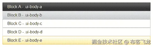 内容块（.ui-body-?）