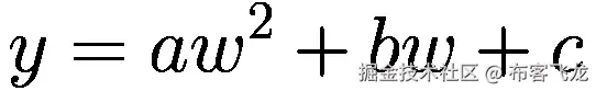 y=a{w}²+ bw+c