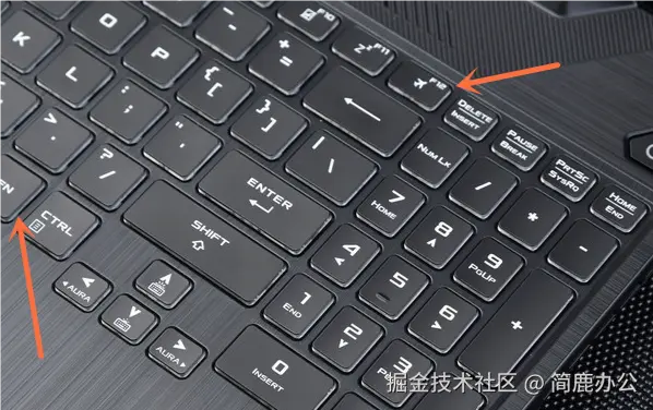 使用 FN 快捷键禁用