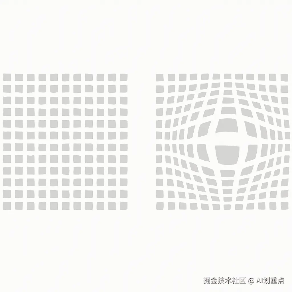 液体玻璃扭曲效果示意图