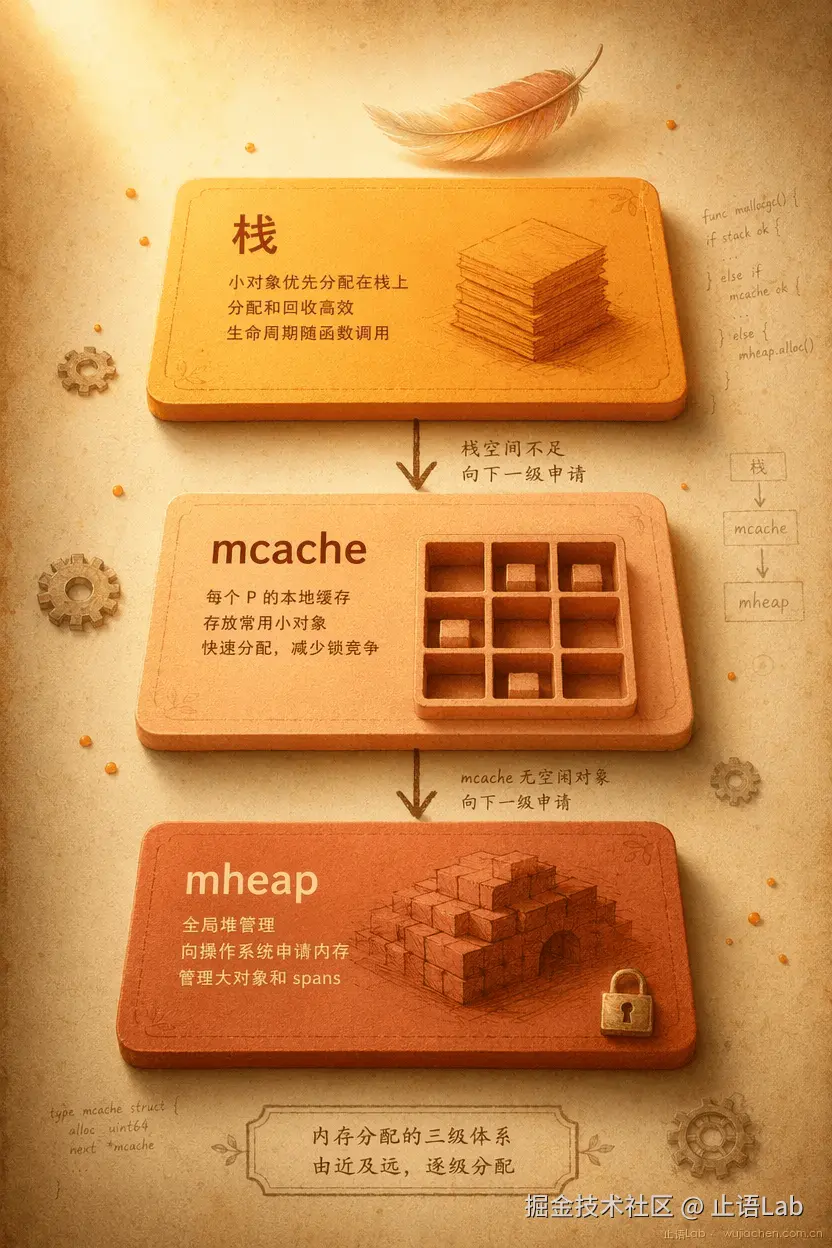 Go 分配器三层结构