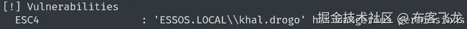 图 8.28 – khal.drogo 在 ESC4 上具有过多权限