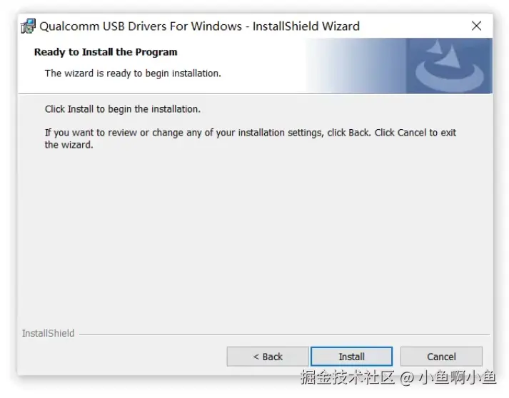 点击“Install”以开始安装