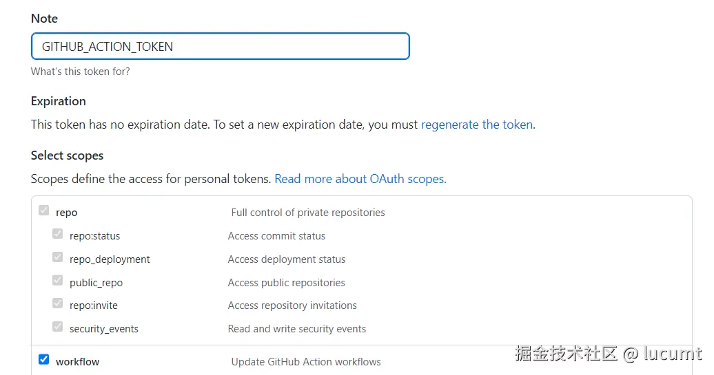 "设置token信息"