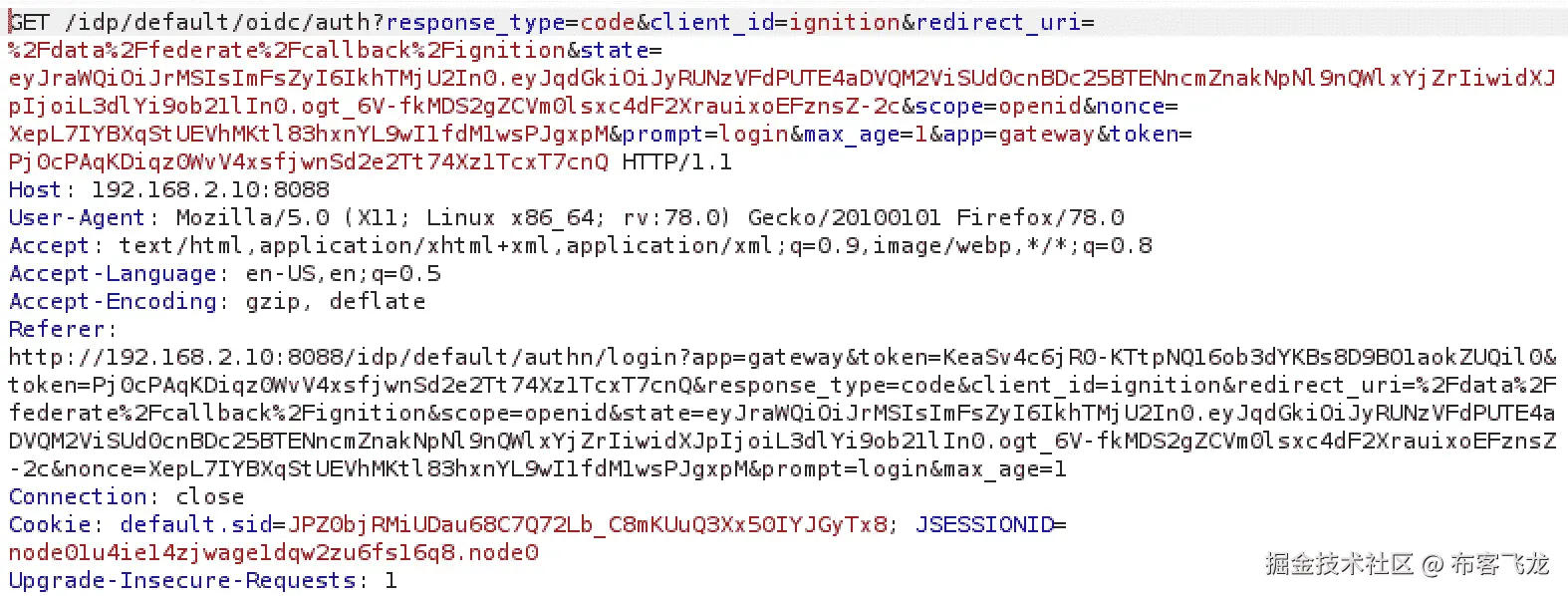 图 9.46 – OIDC 请求