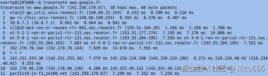 traceroute