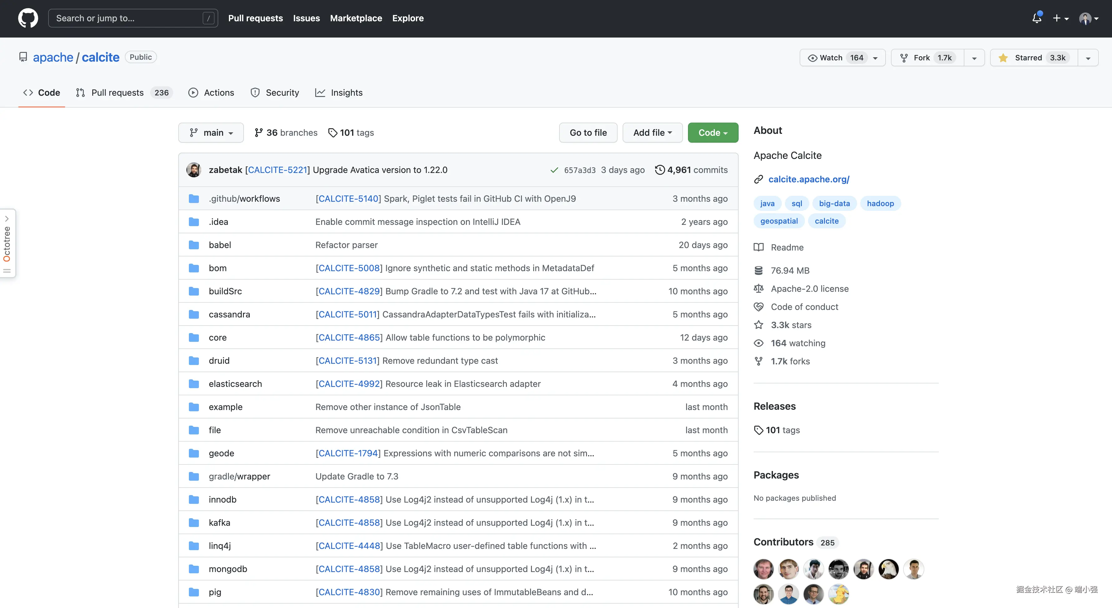 Calcite Github 仓库