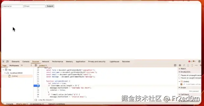 浏览器 DevTools 断点调试完全指南：从猜 Bug 到精准定位的进阶技巧