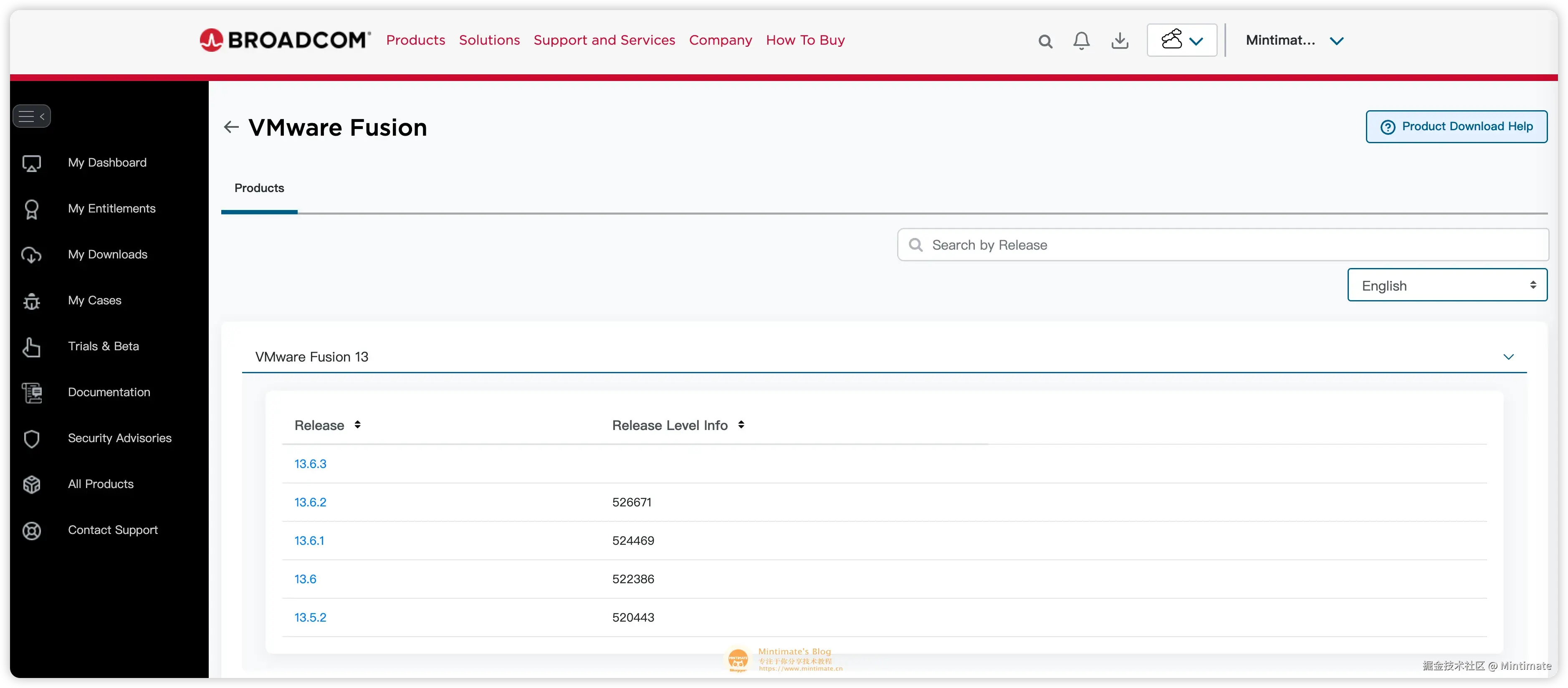 VMware Fusion Pro 下载界面