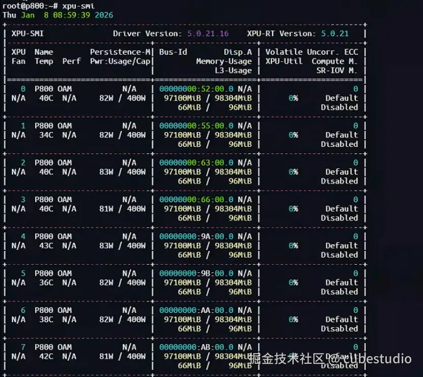 xpu-smi 查看卡