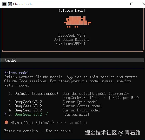 cc swith切换模型生效