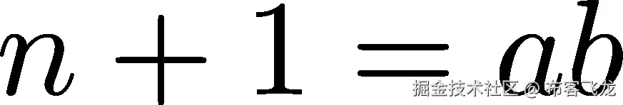 n + 1 = ab 