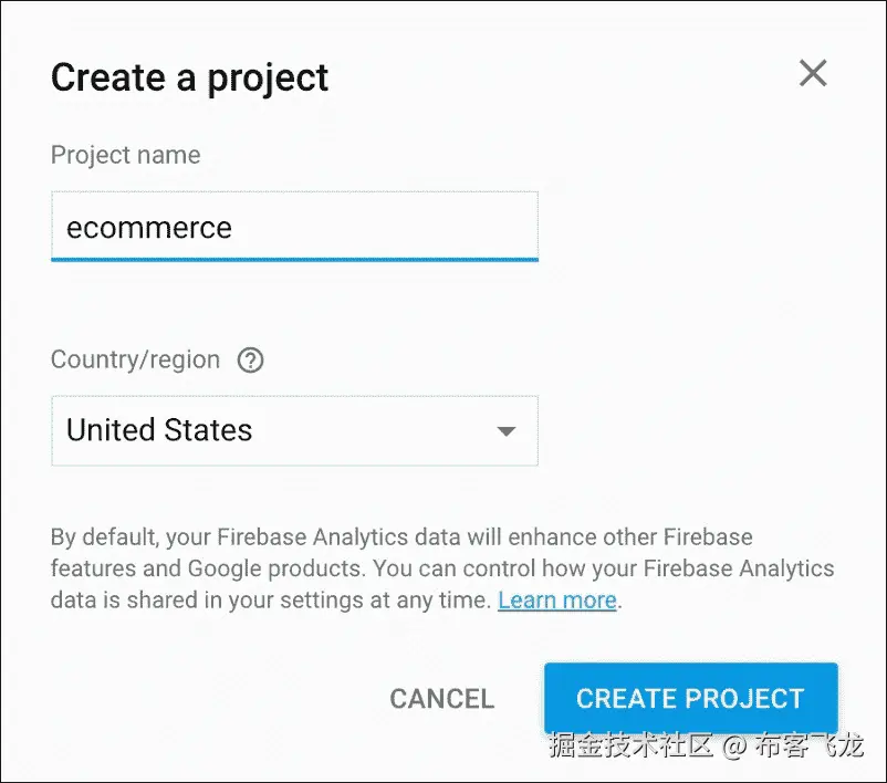 创建 Firebase 项目
