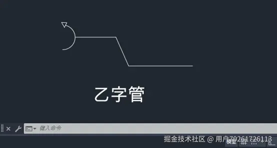 CAD2025如何绘制暖通乙字管图标