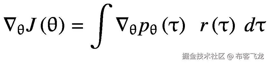 {\nabla}_{\uptheta}J\left(\uptheta \right)=\int {\nabla}_{\uptheta}{p}_{\uptheta}\left(\uptau \right)\kern0.5em r\left(\uptau \right)\ d\uptau
