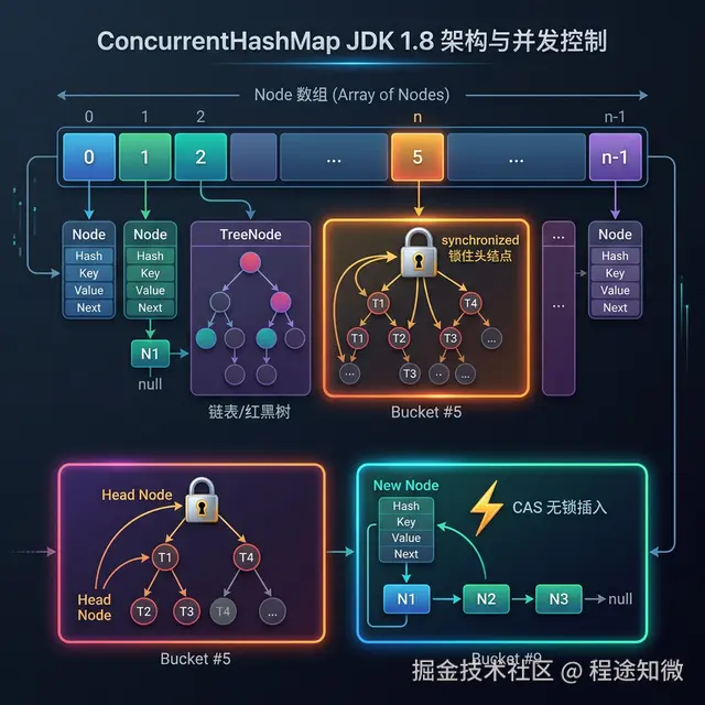 JDK 1.8 CAS + synchronized 细粒度锁结构图.png
