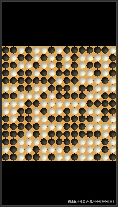 所有格子显示棋子