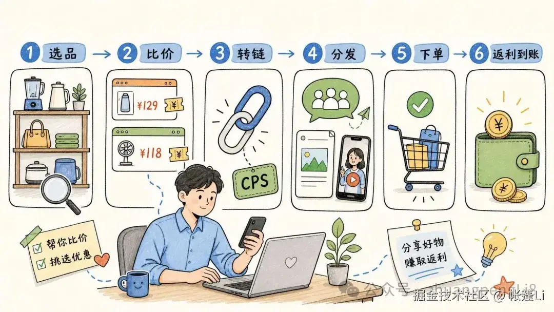 618 CPS 赚钱链路图
