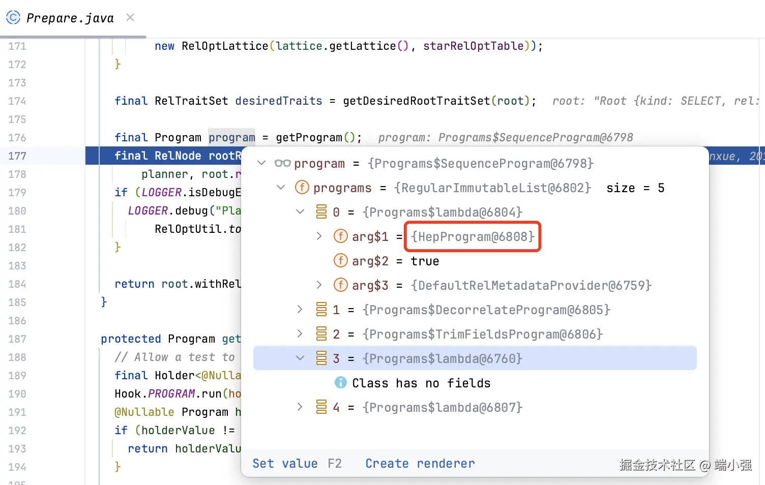 Calcite JDBC 默认提供的 Program