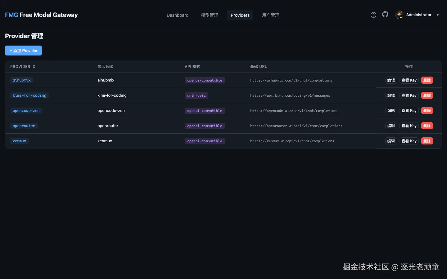 Provider 管理