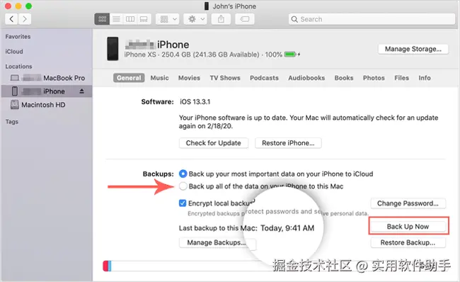 如何使用finder删除iPhone上的所有内容