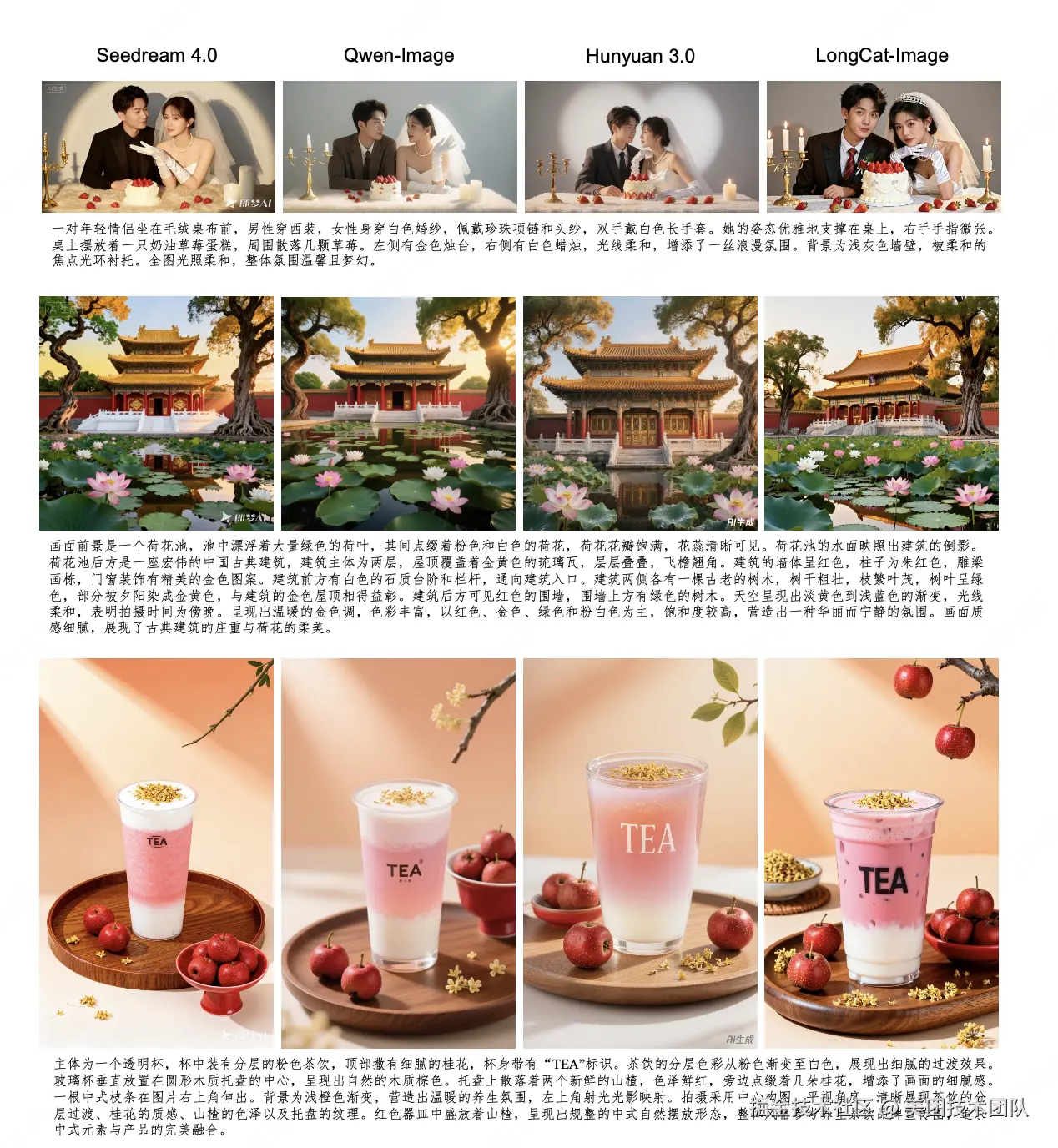 图像生成综合能力对比