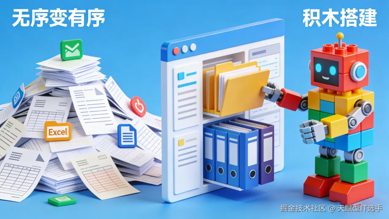 搭积木的数字员工概念图