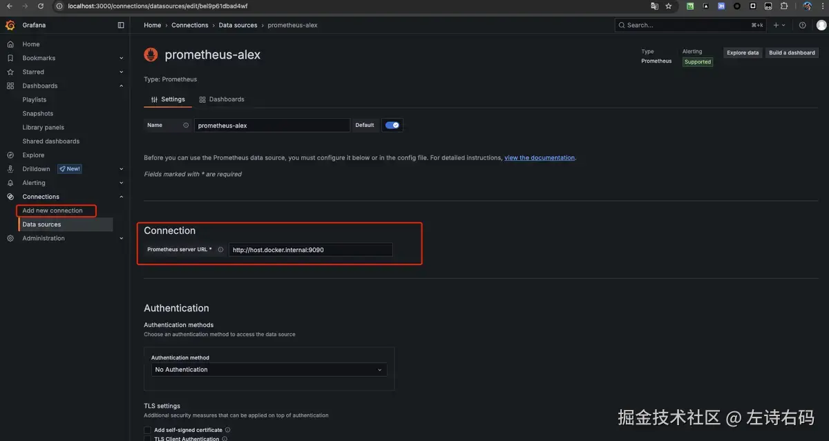 配置 prometheus 数据源