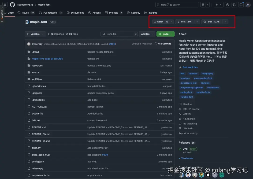 Maple Mono 字体封面